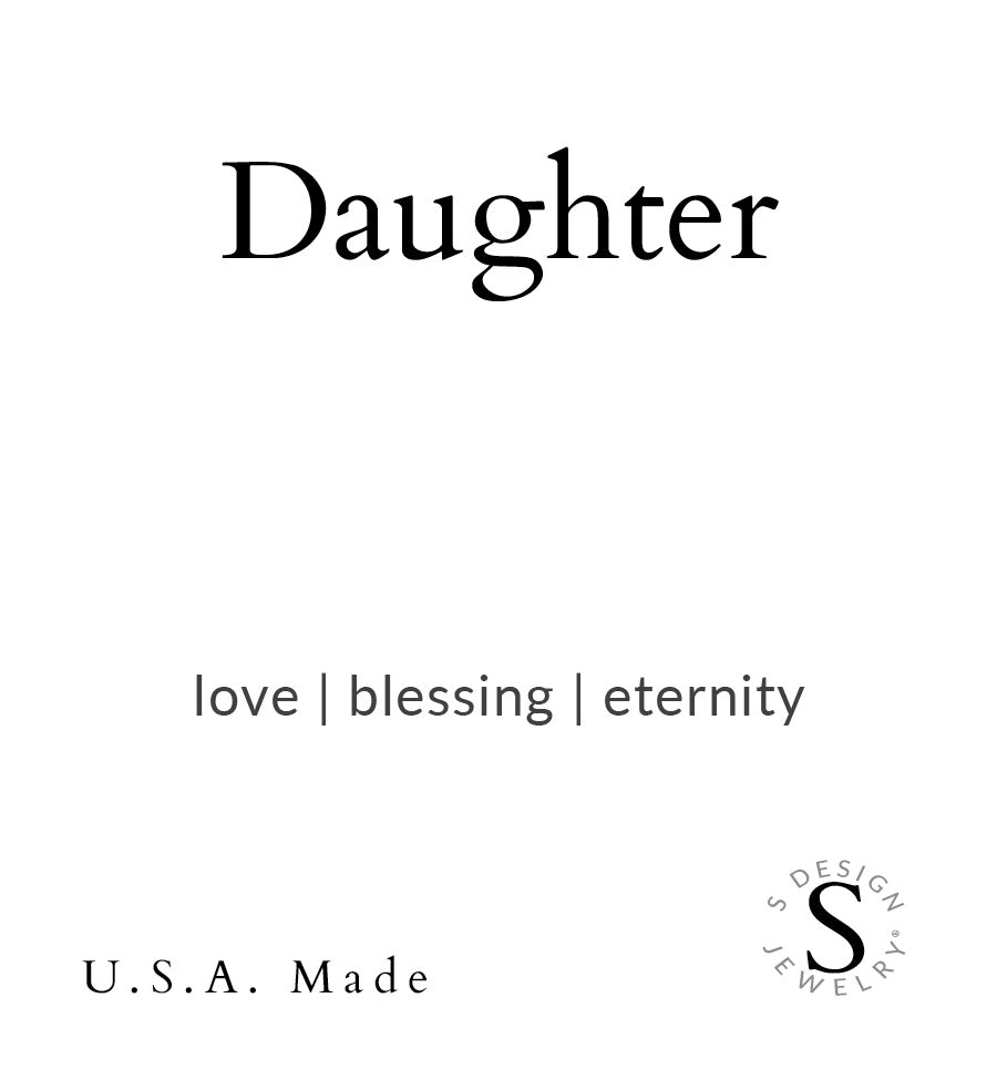Daughter | Stone Beaded Charm Bracelet | Onyx