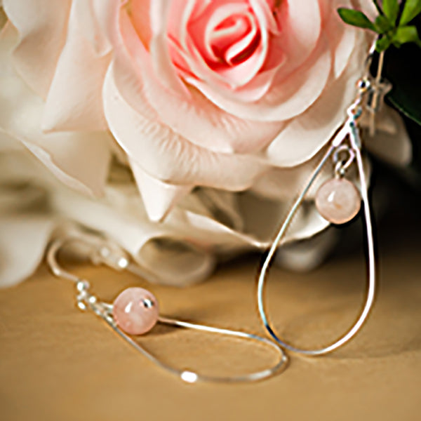 Earring | Teardrop | Rose Quartz