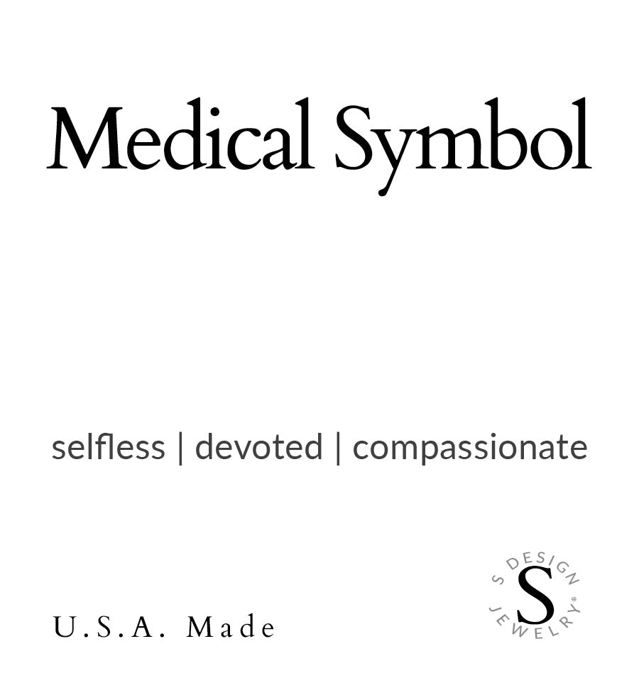 Caduceus (Medical Symbol) | Stone Beaded Charm Bracelet |  Botswana